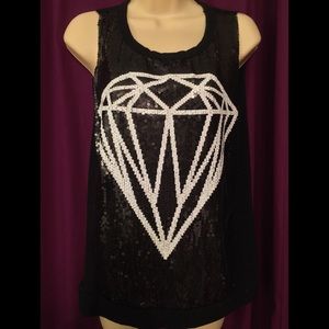 Forever 21 Sequin Diamond Top